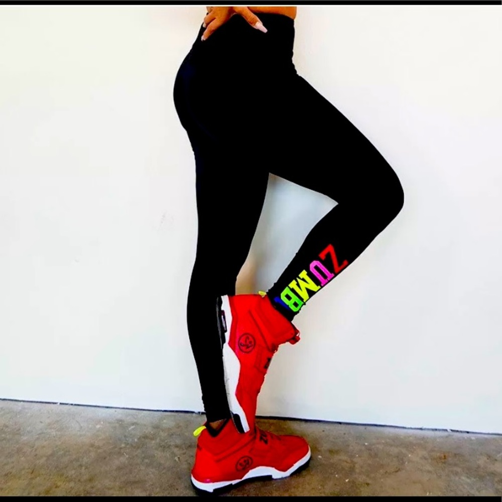 Zumba Next Level High Waisted Ankle Leggings. L